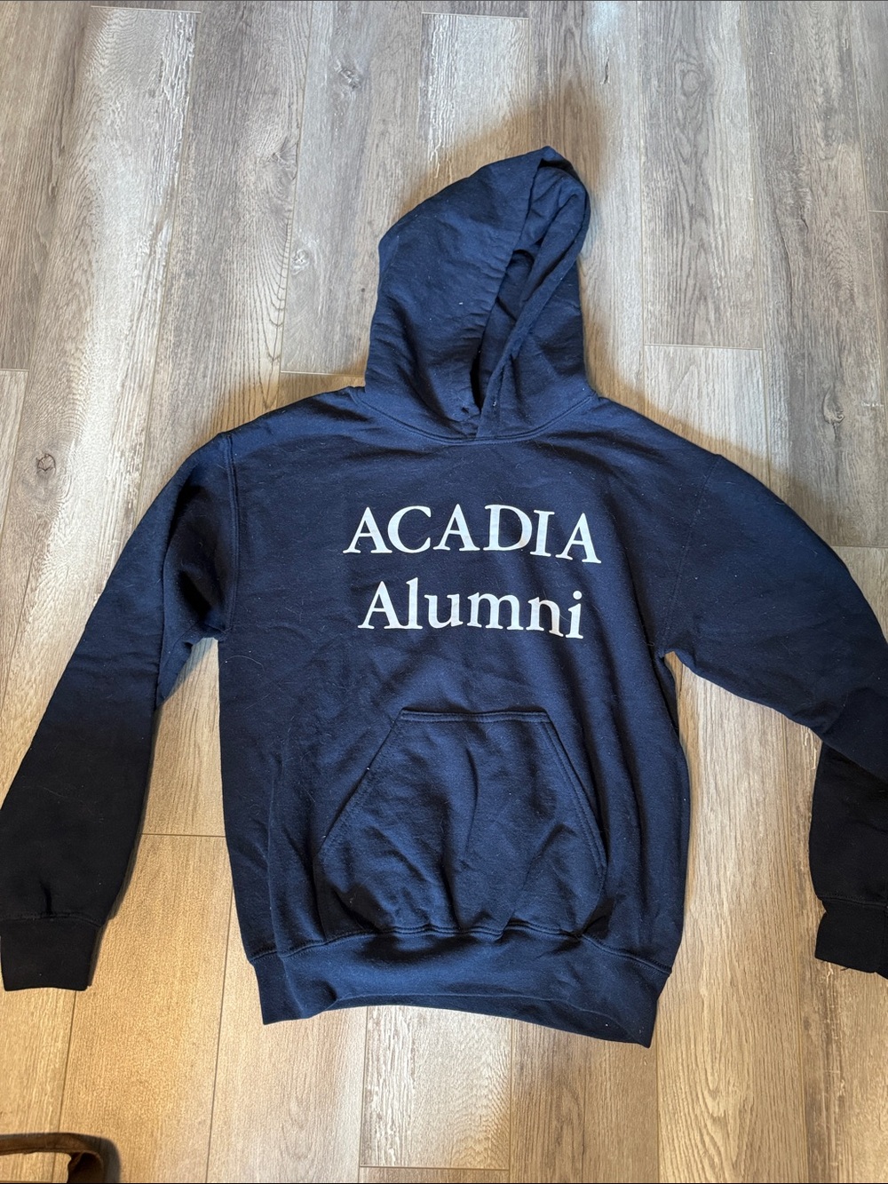 Acadia Alumni Navy Hooded Sweatshirt- Size S